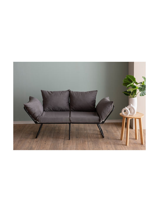 Viper Two-Seater Couch Bed Gray 150x60x78 cm