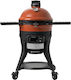 Kamado Joe Konnected Joe Керамично Скара на дървени въглища Камадо с Капак и Пушилня
