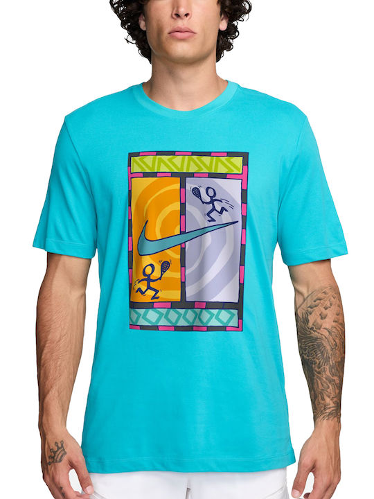 Nike NikeCourt Dri-FIT Тюркоазена Блуза