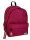 Must Team Monochrome Double School Bag Backpack Junior High-High School Burgundy 25Liters