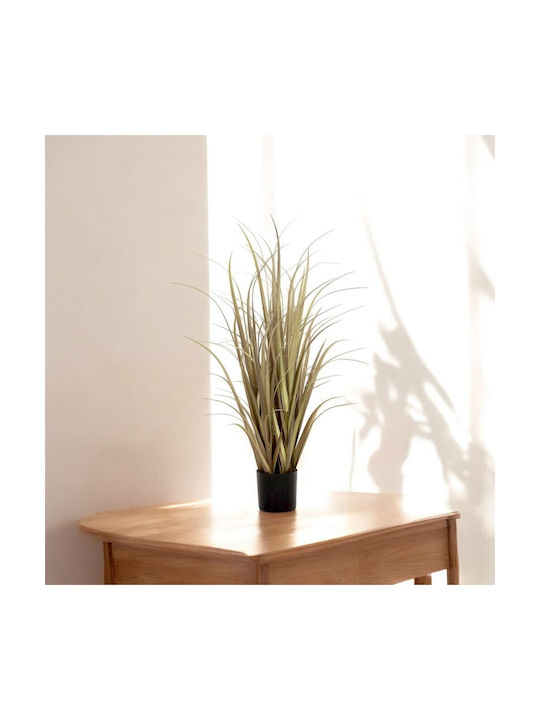 Plantă artificială de iarbă în ghiveci bej din plastic 91cm