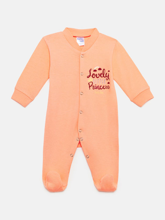 Pretty Baby Бебешко Боди Дълъг ръкав Salmon