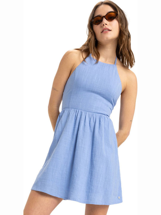 Wild Coast Summer Mini Dress Blue