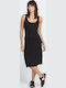 Rizzled Dress Midi Φόρεμα Μαύρο
