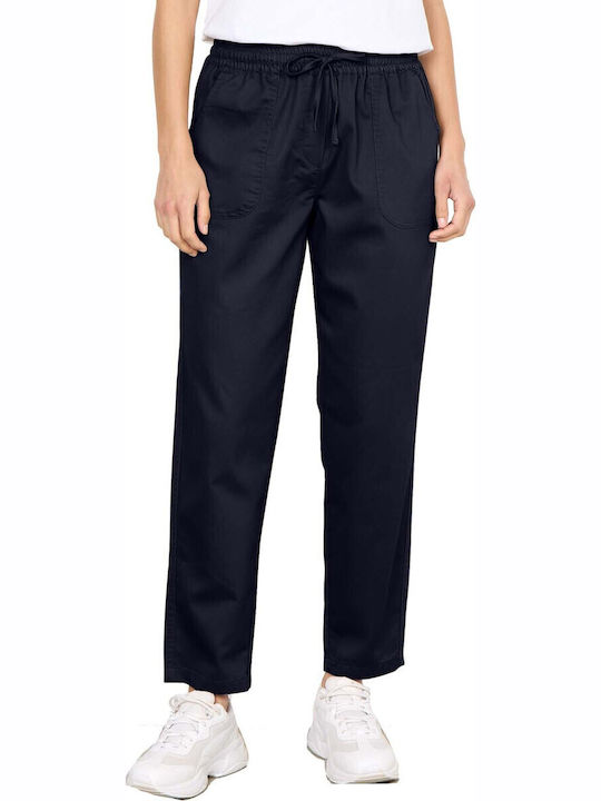 Soya Concept Women's Fabric Palazzo Pants with Elastic Blue