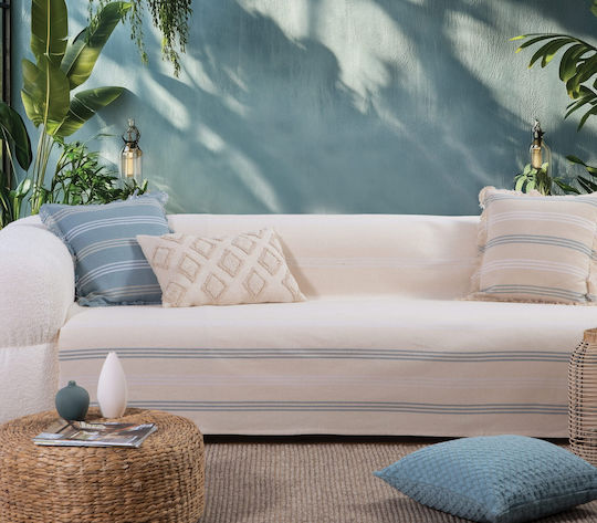 Nef-Nef Homeware Spirit Τριθέσιου Καναπέ Π180xΜ300cm Blue Nef-Nef Homeware Spirit Τριθέσιου Καναπέ Π180xΜ300cm Blue