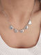 Charm mit Design Herz aus Stahl
