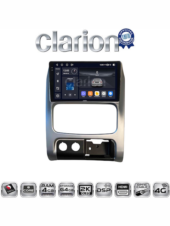 Clarion Ηχοσύστημα Αυτοκινήτου για Jeep Cherokee / Liberty 2002-2007 (Bluetooth/USB/WiFi/GPS/Apple-Carplay/Android-Auto)