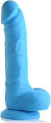 Curve Toys Ρεαλιστικό Dildo με Όρχεις Γαλάζιο 18cm
