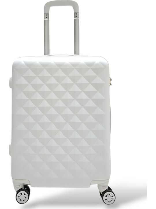Playful Bags Παιδική Βαλίτσα Ταξιδίου Καμπίνας Σκληρή Λευκό με 4 Ρόδες Ύψους 55εκ.