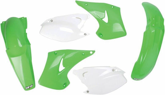 UFO Σετ Πλαστικά Μοτοσυκλέτας για Kawasaki KX Πράσινο