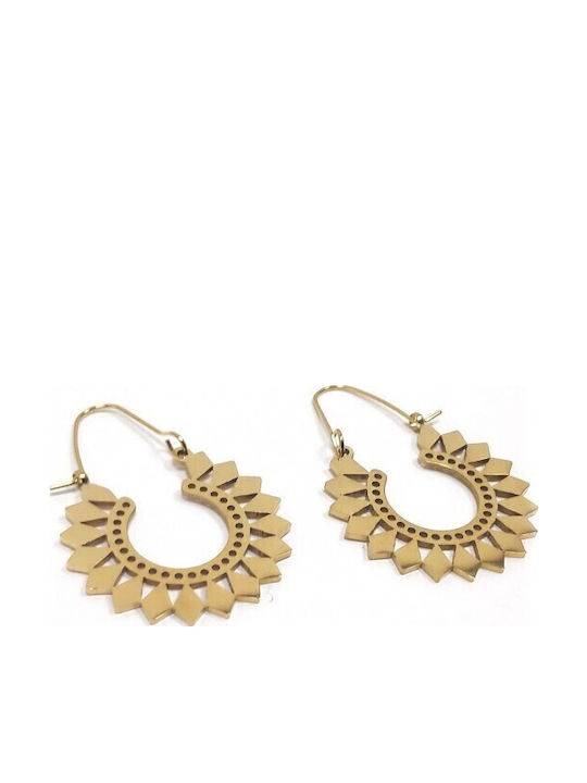 Karma Fashion Earrings made of Steel Gold Plated