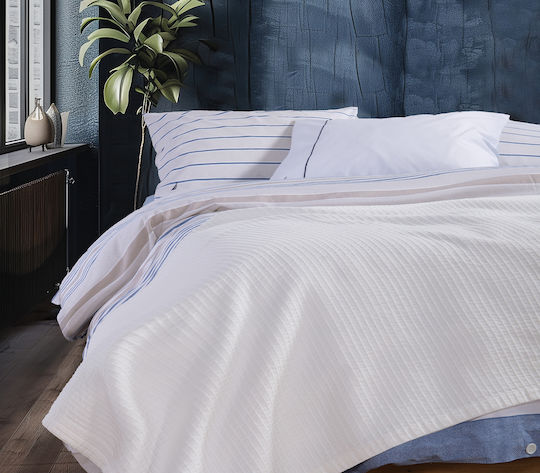 Nef-Nef Homeware Nau Pătură Piqué Supraînălțată 230x240cm Navy
