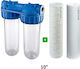 Atlas Filtri 3P AFO SX Senior Plus Duplex Συσκευή Φίλτρου Νερού Διπλή Κάτω Πάγκου / Κεντρικής Παροχής Διατομής 3/4'' με Ανταλλακτικό Φίλτρο FA 25mcr, CPP 1mcr Atlas Filtri 10" 80216471543611