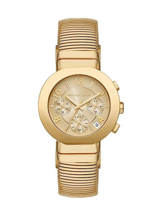 Michael Kors Men's Watch Chronograph Battery with Gold Metal Bracelet