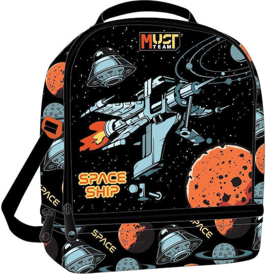 Must Team Yummy School Insulated Shoulder Lunch Bag 7lt Black 22 x 16 x 28cm