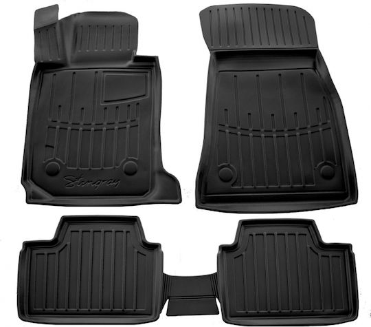 Race Axion Set of Front and Rear Mats 5pcs Tray Type for BMW Series 3 2011-2019 Black