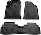 Race Axion Set of Front and Rear Mats 4pcs Tray Type for Hyundai Kona 2023 Black