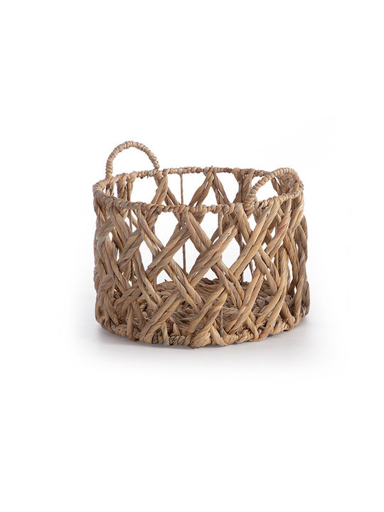 Nef-Nef Homeware Decorative Basket Wicker with Handles Beige 35x22x22cm