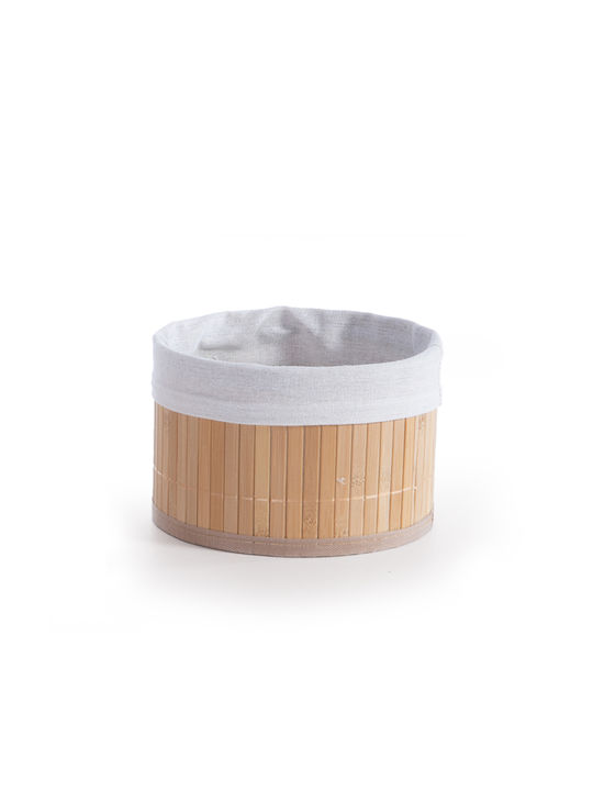 Nef-Nef Homeware Διακοσμητικό Καλάθι Μπαμπού Μπεζ 18x18x11.5εκ.