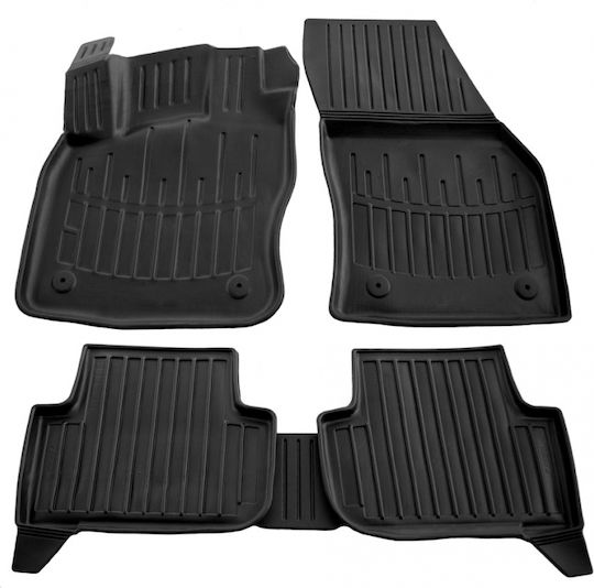 Race Axion Set of Front and Rear Mats 5pcs Tray Type for Volkswagen Tiguan / Touran 2015 Black