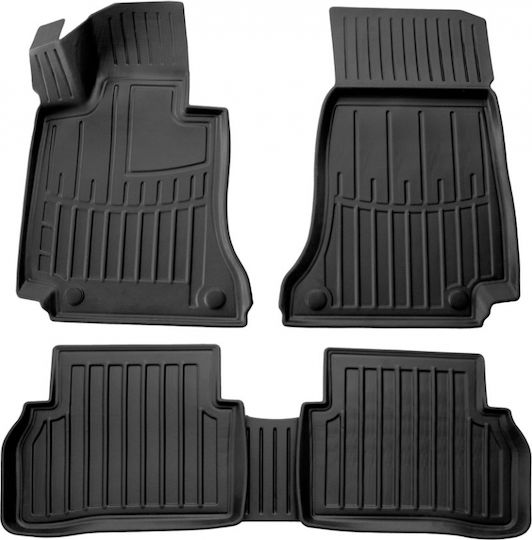 Race Axion Set of Front and Rear Mats 5pcs Tray Type for Mercedes-Benz C Class 2014-2021 Black