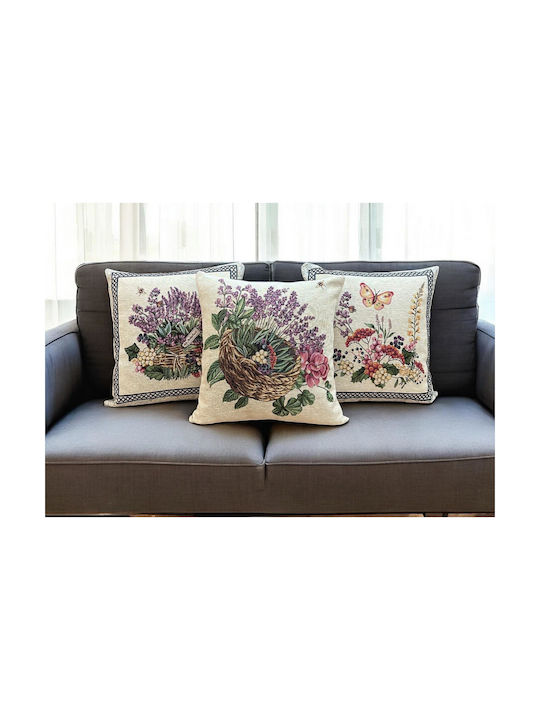 Linea Home Decorative Pillow Case Multicolour 5pcs 45x45cm.