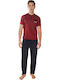 Comfort Men's Winter Pajamas Set Bordeaux