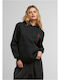 Damen Sweatshirt Kapuzen Black