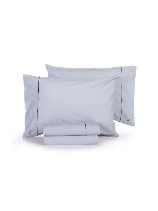 Nef-Nef Homeware Nautica Wave Solid Σετ Σεντόνι...