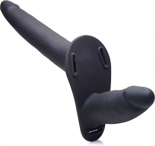 Vibrating Double Dildo Harness XR Brands