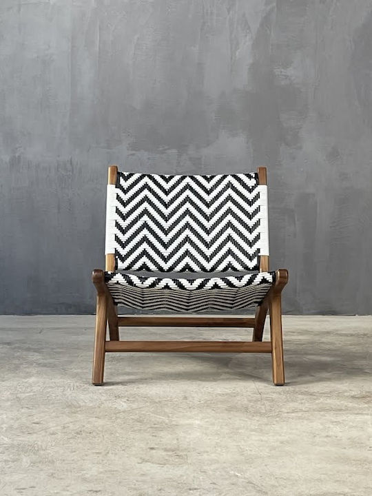 Outdoor-Sessel Hölzernes Wooden 80x63x70εκ.