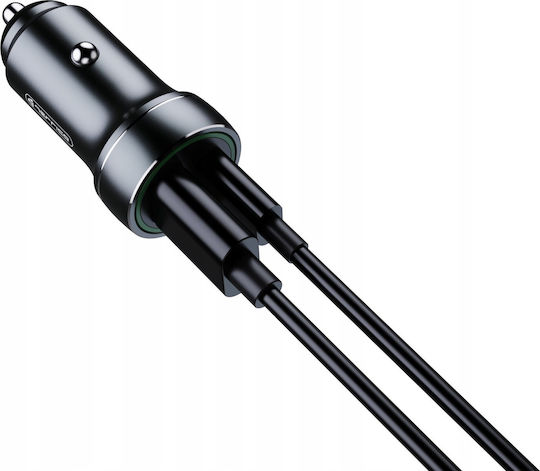 Jellico Jellico Auto-Ladegerät 20W Schnellladen mit Anschlüssen: 1xUSB-A 1xType-C inklusive Lightning Kabel Schwarz