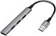 LogiLink USB-Hub 4 Anschlüsse USB 3.0 mit USB-A Anschluss Graue