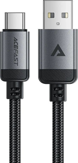 Acefast Braided USB 2.0 Cable USB-C male - USB-A 18W Μαύρο 1.2m C20-04