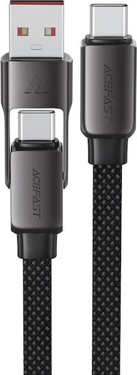 Acefast USB 2.0 Cable USB-C male - USB-A 60W Black 1.2m (C13-04)