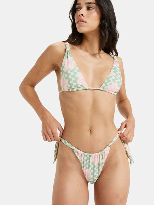 Hibiscus Daze Bikini Slip με Κορδονάκια Hibiscus