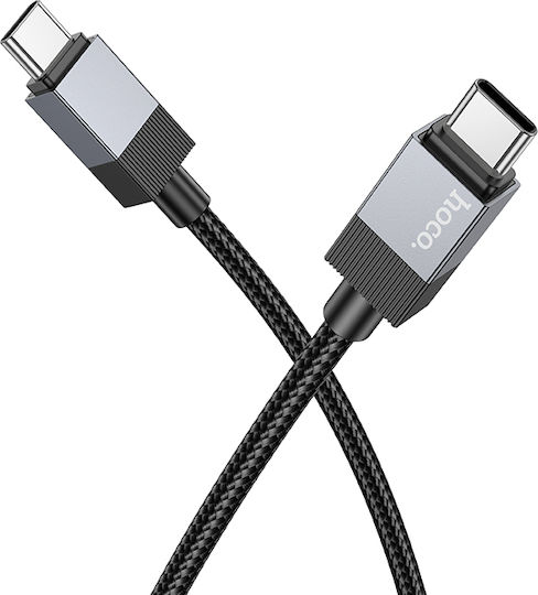 Hoco Cablu USB 2.0 X110 Honorific USB-C Masculin - USB-C 60W Negru 1m HOC-646826