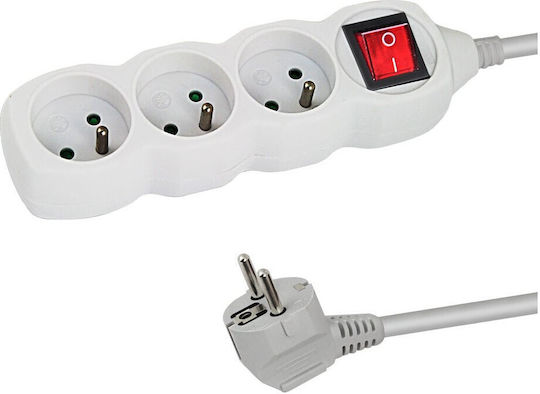 Esperanza Power Strip with Surge Protection 3 Positions with Switch and Cable 1.5m
