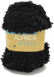 Fir Boucle Alpaca 50g Negru
