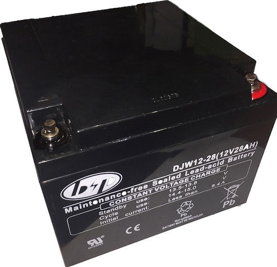 B&P Μπαταρία UPS με Χωρητικότητα 28Ah και Τάση 12V DJW12-28 1τμχ