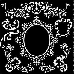Thick Stencil Stamperia 18x18cm House Roses Bor...
