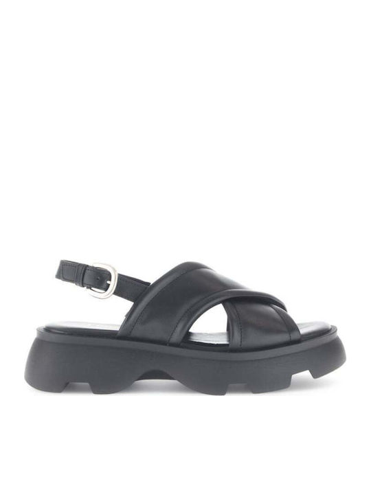 Gabor Leather Women's Flat Sandals Anatomic wit...