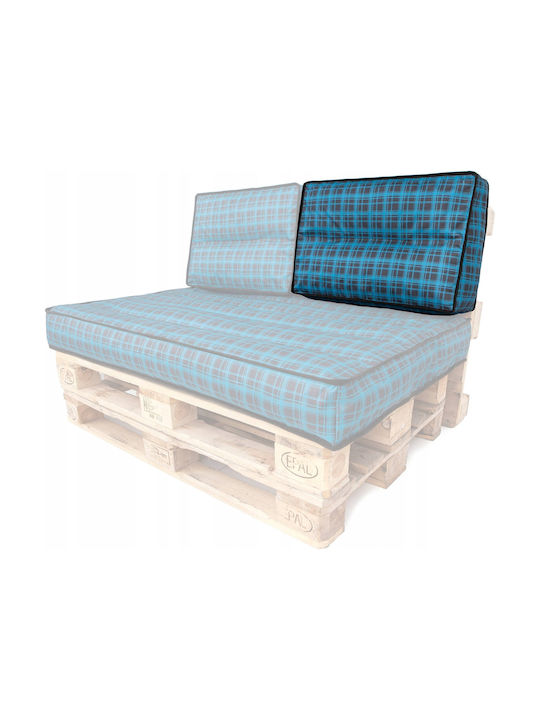 Garden Chair Cushion Blue Checkered 60x40 cm