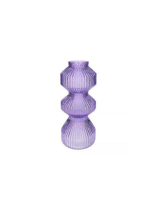 Zaros Vază Decorativă Sticlă Lila 16x40cm 1buc