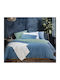 Nef-Nef Homeware Nautica Wave Solid Σετ Σεντόνια King Size 270x280εκ. Μπλε (4τμχ)