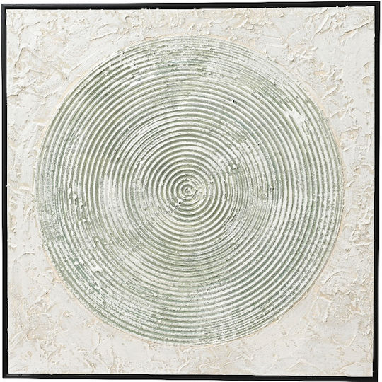Leinwandgemälde Handgefertigt 80% Kreisdesign 60x60cm Kaemingk 810039 00051053
