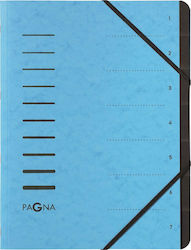 Pagna Light Blue Elastic File Folder Pagna Light Blue Elastic File Folder