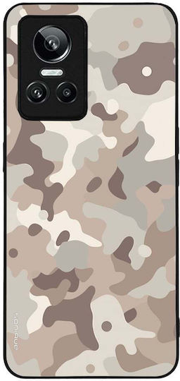 Husă Sonique Camouflage Army Series pentru Realme GT Neo 3 5G Bej