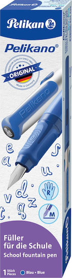 Pelikan Writing Pen Medium 0.8mm Blue made of Steel with Blue Ink and with 1 Replacement Nibs